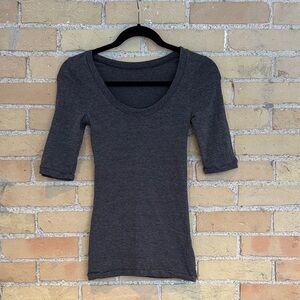 Metalicus Dark Gray Short Sleeve Top